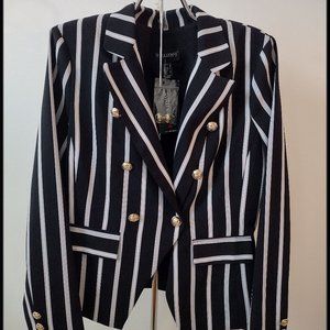 Fitted Striped Blazer